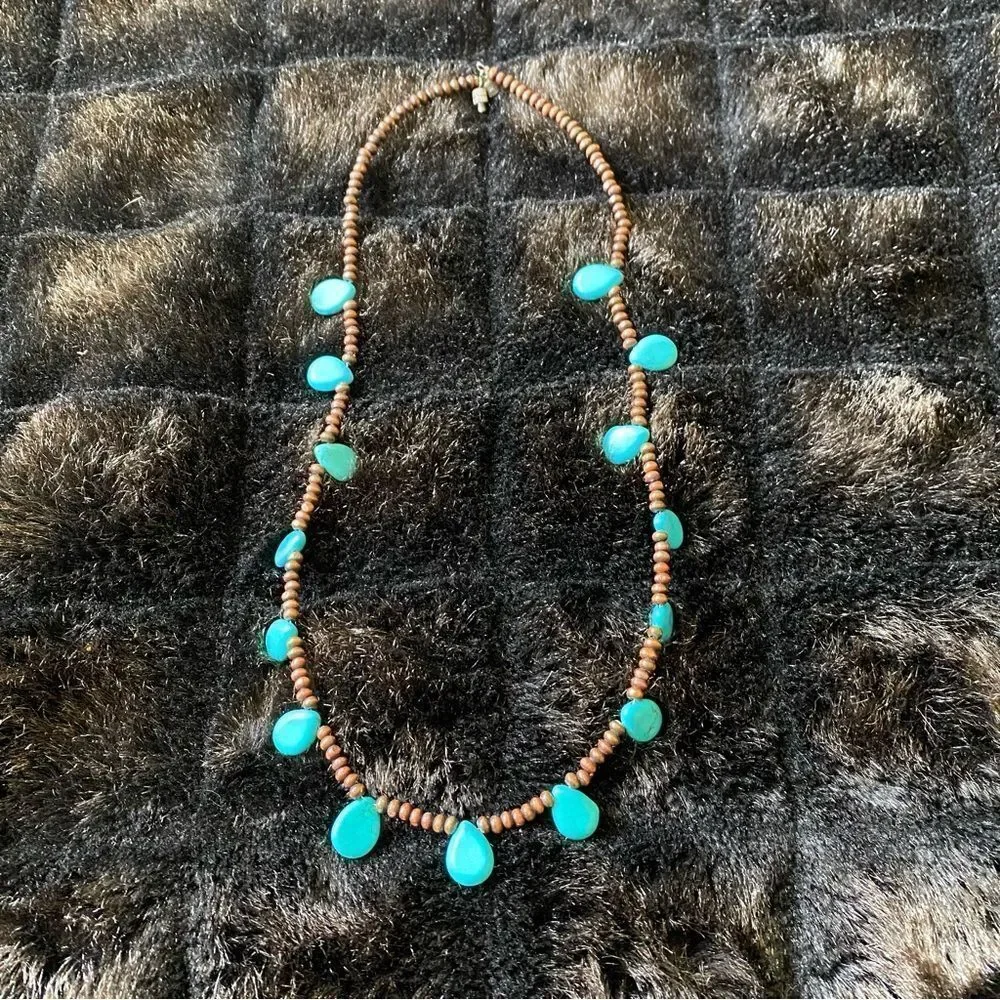 Brown Turquoise beads necklace